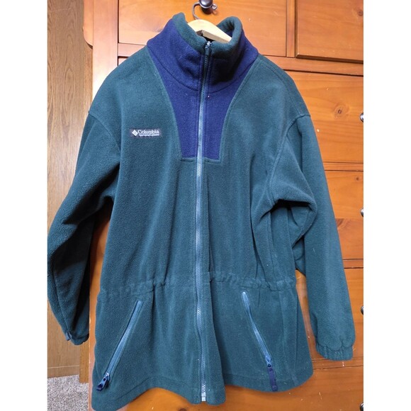 Vintage Columbia Long’s Peak Two Piece Coat Small Purple Green Fleece Lined Hood - Picture 15 of 16